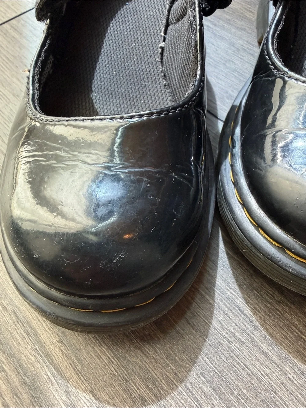 Dr. Martens Girls' Black Patent Mary Jane Shoes with Strap